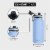 BOZ Stainless Steel Water Bottle XL (1 L / 32oz) Wide Mouth (Light Blue) Perspective: top
