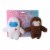 JoJo Modern Pets Interactive Squeaky Dual Yettie Snowman Plush Dog Toy Pack Perspective: top