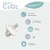 Pacifier 4 Pack by Comfy Cubs, White, Flat Perspective: top