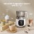 Maestri House 21 Ounce Detachable Smart Touch Digital Milk Frother Pot, White Perspective: top