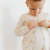 Organic Neutral Cardigan in Natural Undyed Cotton - 12-18M / Natural Perspective: top