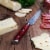 Ergo Chef CRIMSON 6" Utility knife - Red G10 Handle Perspective: top