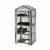 VT Nursery - 4 Tier Wooden Greenhouse FSC 100% Gray Wash (with PE cover) Perspective: top