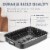 Non-Stick Carbon Steel Roasting Pan with Rack, V Shape Rack Perspective: top