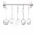 Premium Stainless Steel Hammered Mini Kitchen Utensils, 5 Piece Set Perspective: top