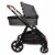 Venice Child Maverick Stroller Stand Alone Bassinet with Sunshade, Eclipse Black Perspective: top
