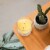 Calyan Wax Co. Musk + Teakwood Glass Soy Candle - White Perspective: top