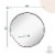 Hamilton Hills 24  Silver Round Mirror | Brushed Metal Framed Classic Design Perspective: top