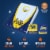 Driveway Games Floating Bean Bag Toss Inflatable Cornhole Game for Outdoor Pool Perspective: top