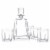 Luna Whiskey Decanter Set with 4 Glasses, Set of 5 Perspective: top