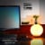Himalayan Glow Pink Salt Globe Lamp, Hand Carved Salt Crystal Lamp with Dimmer | 9-11 lbs Perspective: top