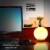 Himalayan Glow Pink Salt Globe Lamp, Hand Carved Salt Crystal Lamp with Dimmer | 9-11 lbs Perspective: top