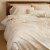 BedVoyage Melange Viscose from Bamboo Cotton Duvet Cover, Queen - Sand Perspective: top
