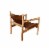 Genoa Leather Sling Accent Chair - Cognac Brown Perspective: top