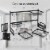 Extra Large Steel Over The Sink Dish Drying Rack Organizer Perspective: top