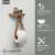 Bamboo Toilet Paper Holder w/ Rope and Shelf Perspective: top