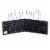 SANOXY Foldable Wireless Keyboard with Cell Phone Stand (Black) Perspective: top