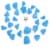 Geomag Kor Egg - Blue - 55 Piece Creative Magnet Playset Perspective: top