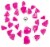 Geomag Kor Egg - Pink - 55 Piece Creative Magnet Playset Perspective: top