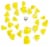 Geomag Kor Egg - Yellow - 55 Piece Creative Magnet Playset Perspective: top