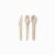 Veneerware® certified organic 24-piece bamboo cutlery set Perspective: top