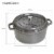 Staub Cast Iron 4-qt Round Cocotte - Graphite Grey Perspective: top