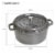 Staub Cast Iron 7-qt Round Cocotte - Graphite Grey Perspective: top