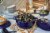 Staub Cast Iron 9-inch Round Lilly Trivet - Dark Blue Perspective: top