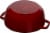 Staub Cast Iron 3.75-qt Essential French Oven with Lilly Lid - Grenadine Perspective: top