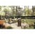 AZ Patio Tall Propane Outdoor Wheeled Patio Heater with Table, Hammered Bronze Perspective: top