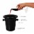 True Fabrications Black Plastic Spittoon  Perspective: top