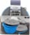 Alpine Mountain Gear Collapsible Container with Lid - Blue/Black Perspective: top