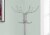 Free Standing, 12 Hooks, Entryway, 70 h, Umbrella Holder, Bedroom, Metal, Grey, Perspective: top