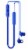 Skullcandy Jib Bluetooth Wireless Earbuds - Blue Perspective: top