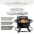 Shinerich Industrial Outdoor Circular Ranch Fire and Grilling Metal Pit, Black, 24 Perspective: top