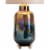 Blue Ava Table Lamp  32.5 Ht. Glass&Metal Teal Antique Brass Finish Perspective: top