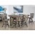Treasure Trove Keystone Gray Wood Counter Height Swivel Barstool Perspective: top