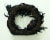 Gothic 17 Inch Diameter Black Skull Halloween Feather Wreath Door or Wall Decor Perspective: top