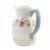 Tabletop Cottage Floral Pitcher Dolomite Roses Flowers A7128 Perspective: top