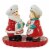 Transpac North Pole Salt And Pepper Shakers 4.00in, Christmas Mr. Mrs. Claus Perspective: top