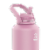 Takeya Actives Wide Handle Straw Bottle - Pink Lavender Perspective: top