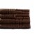 Lavish Home 8 Piece 100% Cotton Plush Bath Towel Set Choc Perspective: top