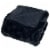 Lavish Home Luxury Long Haired Faux Fur Throw - Black Perspective: top