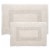 Lavish Home 100% Cotton 2 Piece Reversible Rug Set - Ivory Perspective: top