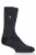 Heat Holders® Men's LITE™ Fieldfare Twist Crew Sock - Black / Grey Perspective: top