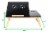 Mind Reader Coolpad Laptop Flip Top Adjustable Desk Tray - Black/Brown Perspective: top