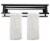 Mind Reader Wall Mounted Towel Rack - Black Perspective: top