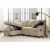 Serta Copenhagen Reclining Sectional Sofa with Left Storage Chaise Beige Perspective: top