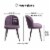 Elle Decor Cami Vanity Chair in French Violet Perspective: top
