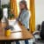 Serta Creativity Electric Height Adjustable Standing Desk Light Brown Perspective: top